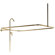 Elizabethan Classics Large End Mount Shower Riser with Enclosure for Tub Wall Faucets