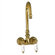 Elizabethan Classics Double Handle Wall Mount Gooseneck Tub Only Faucet Trim Metal Lever Handle