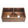 Belle Foret Double Bowl Apron Front Kitchen Sink with Drain Option