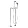 Belle Foret Metal Cross Handles Floor Mount Tub Filler
