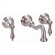 Belle Foret Wall Mounted Faucet with Double Lever Handles