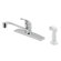 Price Pfister Pfirst Series One Handle Centerset Kitchen Faucet with White Side Spray