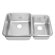 American Standard 10" Stainless Steel Undermount Double Combination with Small Bowl kitchen sink