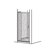 American Standard Prestige Framed Pivot Shower Door with Hammered Glass