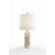 ARTERIORS Home Cassidy Satin White Porcelain Lamp with Ivory Sheer Silk Shade