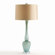 ARTERIORS Home Blakely Aqua Marine Glass and Acrylic Lamp with Gold Silk Shade