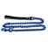 Platinum Pets Steel Dog Leash in Blue with Black Leather Handle