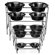Platinum Pets Modern Diner Stand with Stainless Steel Pet Bowl (96 oz.)