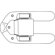 Classic Accessories Ponderay Frameless Pontoon Boat in Navy Blue