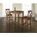 Crosley Three Piece Pub Dining Set with Cabriole Leg Table and X-Back Barstools in Classic Cherry