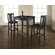 Crosley Three Piece Pub Dining Set with Cabriole Leg Table and Shield Back Barstools in Black