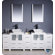 Fresca Torino 84" Modern Double Sink Bathroom Vanity with 3 Side Cabinets and Vessel Sinks