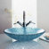 Porcher Rock Ice Round Glass Vessel Sink