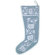 The Sandor Collection Pecs Stocking in Silver Grey and Periwinkle on Sky Grey