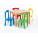 Tot Tutors Kids 5 Piece Wood Table and Chair Set