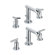 Grohe Atrio Widespread Lavatory Faucet Set Less Handles