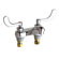 Chicago Faucets Centerset Bathroom Faucet with Double Wrist Blade Handles