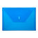 Lion Office Products Poly Envelope,Hook and Loop Closure,13"x9-3/8",Blue
