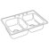Elkay Dayton 33" x 19" Top Mount Stainless Steel Double Sink Set