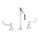 Speakman Commander Widespread Bathroom Faucet with Double Wrist Blade Handles