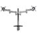 US Brown Bear Dual Monitor Double Arm Desktop Mount in Silver