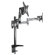 US Brown Bear Dual Monitor Double Arm Desktop Mount in Silver