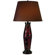 Trend Lighting Corp. Destiny One Light Table Lamp with Cinnamon Shantung Shade in Ebony Lacquer