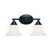 Towne and Country Two Light Bath Vanity in Basic Black