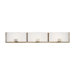 Manhattan Three Light Bath Vanity in Winter Gold