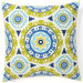 Suzani Henna Cotton Large Pillow in Blue