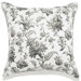 24" Liz Outdoor Decorative Pillow in Charcoal
