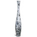Lace Medium Floor Vase in Black on White