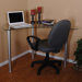 Corner Computer Desk with Glass Top