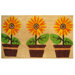 Three Flower Pots Doormat