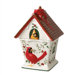 Winterberry Cardinal Birdhouse Cookie Jar