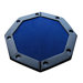 Padded Octagon Folding Poker Table Top with Cup Holders in Blue
