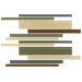 Glass Reflections 11 1/2" x 15 1/2" Glossy Random Interlocking Accent Blend in Urban Camouflage