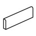 Magma 4" x 24" Light Polished Bullnose in Flat Lava