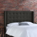 Button Tufted Linen Wingback Headboard