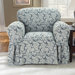 Scroll Classic Club Chair Skirted Slipcover