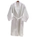 Waffle and Terry Combo Bathrobe in Pure White