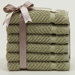 Luxury Hotel & Spa Collection Herringbone Weave 100% Turkish Cotton Washcloths (Set of 6)