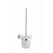 Silver Wall-Mount Toilet Brush Holder in Chrome