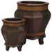 Round Decorative Panel Planters (Set of 2)