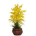 Dancing Lady Silk Flower Arrangement in Yellow