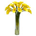 Calla Lilly with Cylinder Silk Flower Arrangement in Yellow