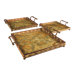 Malta 3 Piece Square Serving Tray Set