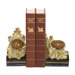 Two Piece Oak and Acorn Bookend Set