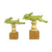 Two Piece Running Rabbit Finial Set