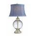 Edgewood Shore Lamp with Clear Glass Base in Antique White